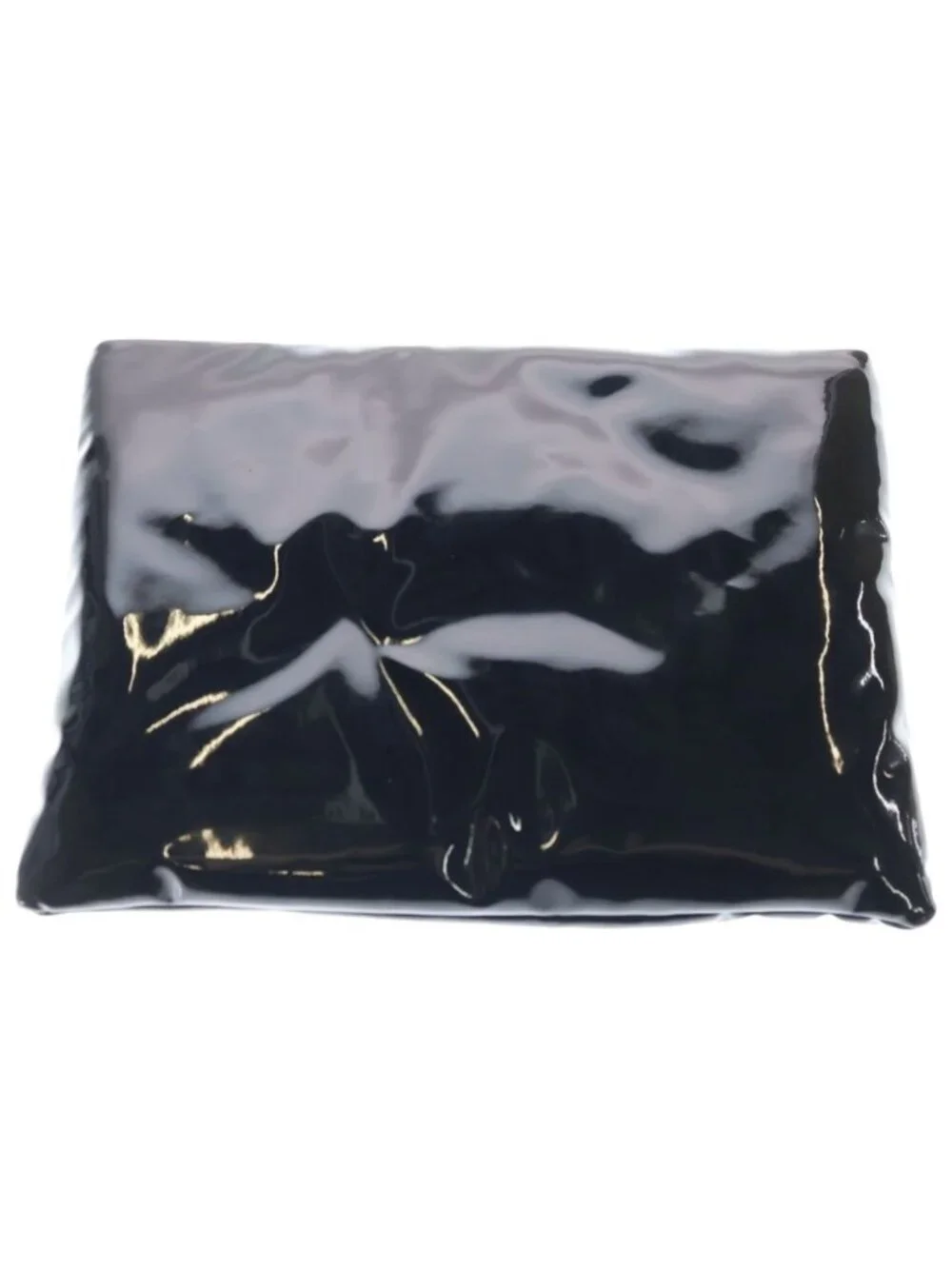 Saint Laurent Paris Large Puffy Pouch Clutch Case Black Patent - Picture 2 of 6